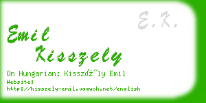 emil kisszely business card